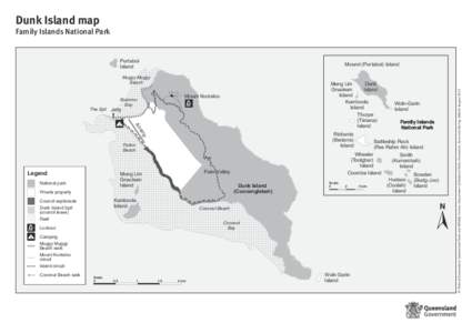 Dunk Island map Family Islands National Park Purtaboi Island Muggy Muggy