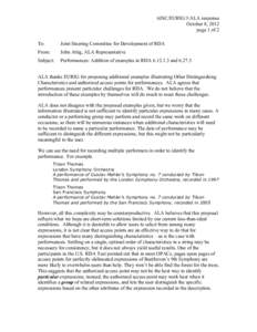6JSC/EURIG/1/ALA response October 8, 2012 page 1 of 2 To:  Joint Steering Committee for Development of RDA