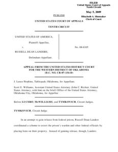 FILED United States Court of Appeals Tenth Circuit May 5, 2009 PUBLISH