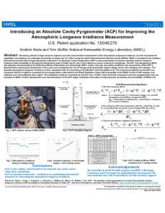 Introducing an Absolute Cavity Pyrgeometer (ACP) for Improving the Atmospheric Longwave Irradiance Measurement (Poster), NREL (National Renewable Energy Laboratory)