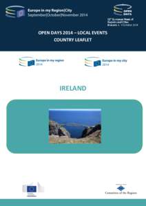 OPEN DAYS 2014 – LOCAL EVENTS COUNTRY LEAFLET IRELAND  INDEX