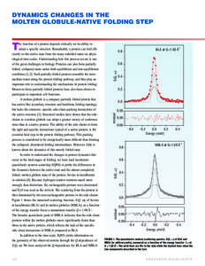 DYNAMICS CHANGES IN THE MOLTEN GLOBULE-NATIVE FOLDING STEP T  20