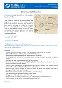 Simatai / Structural engineering / Tourism / Beijing / Xiangshui County / Jiankou / Badaling / Asia / Hiking / Great Wall of China / Jinshanling / Mutianyu