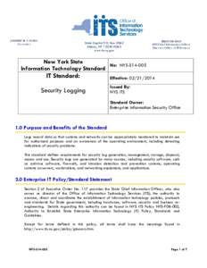 Microsoft Word - Enterprise_Security_Logging_Standard_v1.0.docx