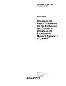 Department of the Army Pamphlet 40–173 Medical Services  Occupational