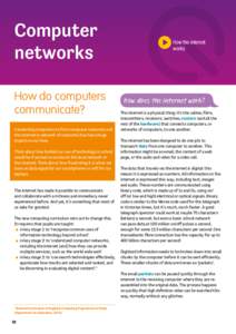 QuickStart Computing  Computer networks How do computers communicate?