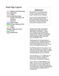 Road Map Legend Address Grid Boundary Highways Roads County Boundary Range-Township Line