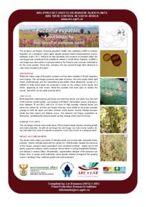 ARC-PPRI FACT SHEETS ON INVASIVE ALIEN PLANTS AND THEIR CONTROL IN SOUTH AFRICA www.arc.agric.za