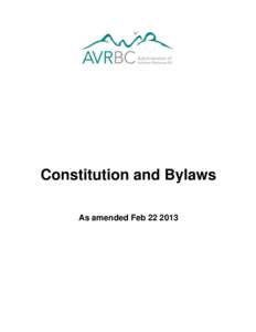 Microsoft Word[removed]Amended AVRBC Constitution & Bylaws