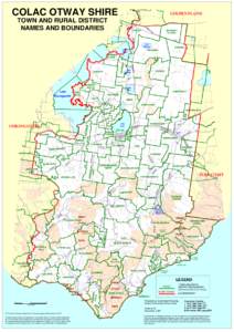 COLAC OTWAY SHIRE  GOLDEN PLAINS TOWN AND RURAL DISTRICT NAMES AND BOUNDARIES