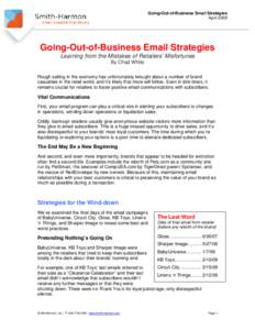Going-Out-of-Business Email Strategies