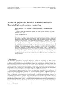 Condensed matter physics / Glass physics / Probability theory / Lattice models / Universality / Power law / Bone fracture / Fracture mechanics / Lattice / Physics / Mechanics / Critical phenomena