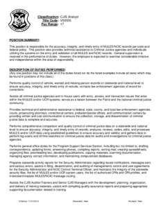 Government / Criminal Justice Information Services Division / National Crime Information Center / Criminal justice / Computerized Criminal History / Criminal records / Law enforcement / Law