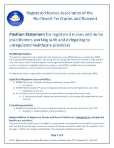 Registered Nurses Association of the Northwest Territories and Nunavut STRATEGIC PLAN[removed]For approval by the Board of