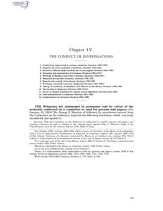 United States Congress / United States Constitution / Contempt of Congress / Impeachment investigations of United States federal judges / Government / Article One of the United States Constitution / Commerce Clause