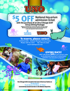 $  5 OFF National Aquarium admission ticket