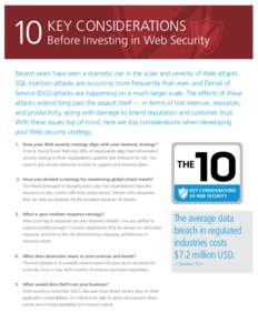 10  Key Considerations Before Investing in Web Security