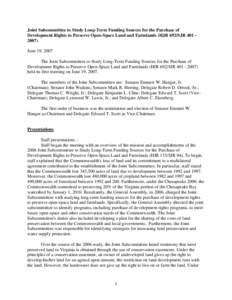 Virginia / Law / Conservation easement / Energy law / Farmland preservation / Easement / Farm and Ranch Lands Protection Program / Virginia Outdoors Foundation / Environment of the United States / Urban studies and planning / Real property law / Conservation in the United States