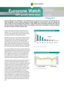 Eurozone Watch  Group Economics