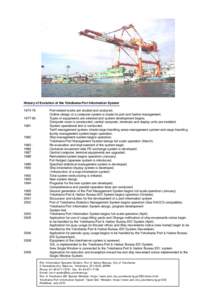 History of Evolution of the Yokohama Port Information System