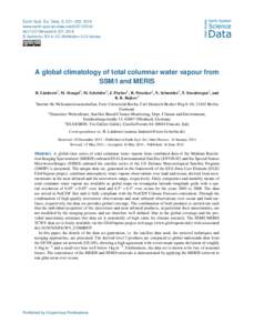 Earth Syst. Sci. Data, 6, 221–233, 2014 www.earth-syst-sci-data.net[removed]doi:[removed]essd[removed] © Author(s[removed]CC Attribution 3.0 License.  A global climatology of total columnar water vapour from