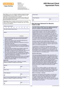 ASX Warrant Client Agreement Form Bankwest Phone[removed]