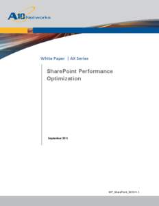 White Paper | AX Series  SharePoint Performance