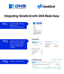 Integrating SendGrid with DNS Made Easy STEP 1  Log into the DNS Made Easy