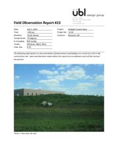 th  Field Observation Report #23 Date: Time: Weather: