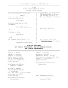 Nos[removed], [removed], [removed], [removed]_______________________________________________________________________ IN THE UNITED STATES COURT OF APPEALS FOR THE SIXTH CIRCUIT ________________________________________________