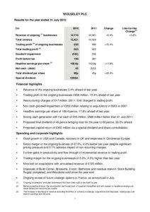 Primary dealers / Stock market / Financial markets / Dividend / Revenue / UBS / Mergers and acquisitions / Stock exchange / Short / Investment / Finance / Financial economics