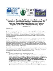 Energy / Maryland Public Service Commission / Sustainable energy / Energy conservation