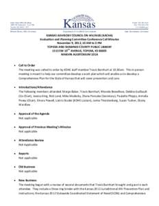 KANSAS ADVISORY COUNCIL ON HIV/AIDS (KACHA)