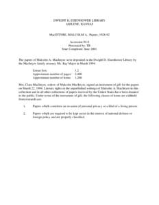 United States / United States Air Force / Scarsdale /  New York / Eastern Air Lines / Air Transport Command / United States Under Secretary of the Air Force / United States Department of Defense / United States federal executive departments / Malcolm A. MacIntyre