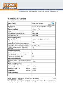 TECHNICAL DATA SHEET CMC TYPE 10745, flame retardant  Application