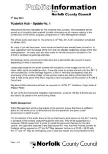 Microsoft Word - Postwick Hub Roadworks Update No  1 Rev A.doc