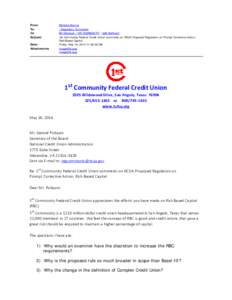 Credit union / National Credit Union Administration / Federal Deposit Insurance Corporation / NCUA v. First National Bank & Trust / Bank regulation in the United States / Independent agencies of the United States government / Government