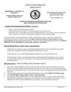 OFFICE OF THE SURROGATE ESSEX COUNTY THEODORE N. STEPHENS II SURROGATE  Natalynn Dunson-Harrison