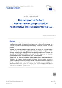 The prospect of Eastern Mediterranean gas production: An alternative energy supplier for the EU?