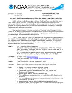 MEDIA ADVISORY Contact: Jon Corsiglia[removed]FOR IMMEDIATE RELEASE October 29, 2009