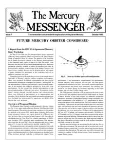 Issue 7  The newsletter concerned with exploration of the planet Mercury October 1995