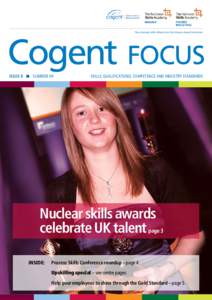 The strategic skills alliance for the Science-based Industries  Cogent FOCUS ISSUE 8  n
