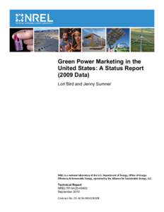 Green Power Marketing in the United States: A Status ReportData)