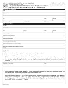 7545 S. LINDBERGH BLVD., SUITE 210 ST. LOUIS, MO[removed]PHONE[removed], FAX[removed]MISSOURI DEPARTMENT OF NATURAL RESOURCES ST. LOUIS REGIONAL OFFICE