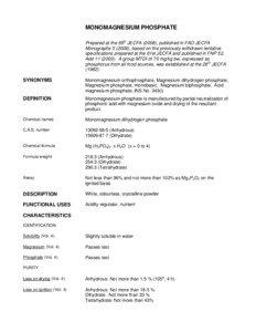 Magnesium compounds / Monomagnesium phosphate / Ethylenediaminetetraacetic acid / Titration / Ammonia / Magnesium / Buffer solution / Phosphoric acid / Chemistry / Food additives / Phosphates