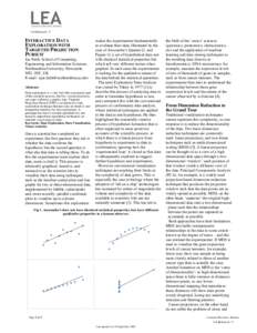 1 Vol 16 Issue 6 – 7 INTERACTIVE DATA EXPLORATION WITH TARGETED PROJECTION