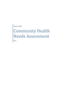 Warren County  Community Health Needs Assessment 2013