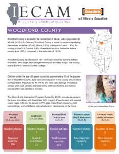 Snapshots of Illinois Counties WOODFORD COUNTY Woodford County is located in the central part of Illinois, with a population of 38,[removed]U.S. Census). Woodford County is home to persons identifying