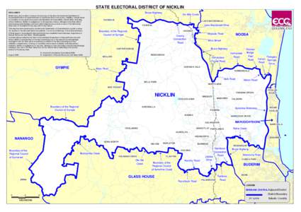STATE STATE ELECTORAL ELECTORAL DISTRICT DISTRICT OF OF NICKLIN NICKLIN