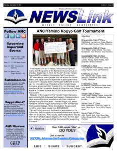 Thursday, September 12, 2013  Volume 2 Issue 17 Arkansas Northeastern College  W E E K LY